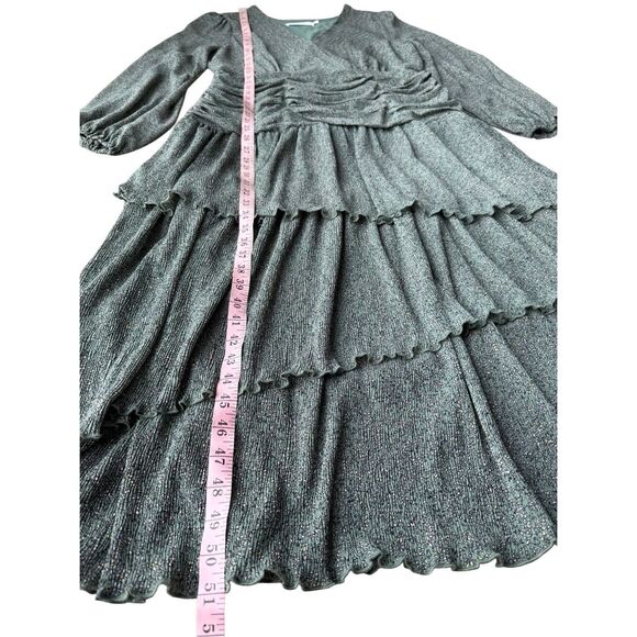 ASTR The Label Green Ruched Ruffle Floral Print Midi Dress - Picture 10 of 13